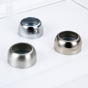 Chrome-Finished Stainless Steel Ball Flange Seat <b>Bracket</b> Tube Clothes Hanger Seat Wardrobe Modern <b>Silver</b> Door Mount Hardware - Product Image 1