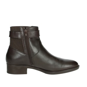 D36G1F 043NH marrone stivaletti bassi a punta chiusura Slip-On alta altezza inverno autunno pelliccia pu' Cowboy donna Chelsea - Product Image 4