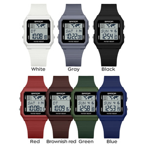 SANDA 2217 Unisex Student Multifunctional <b>Digital</b> Watch Dual‑Time Calendar Alarm <b>Clock</b> Waterproof Outdoor Sports Watch - Product Image 2