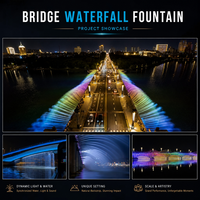 Diseño y Construcción de Fuentes de Agua Digitales Tipo Puente - Cascada de Agua para Puente - CE ROHS Directo de Fábrica