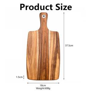 Tabla de Cortar de Madera de Acacia de Primera Calidad con Mango Largo, Tabla <span class=keywords><strong>para</strong></span> Cortar en la Cocina, Tabla <span class=keywords><strong>para</strong></span> Charcutería <span class=keywords><strong>y</strong></span> Quesos - Product Image 2