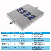 Amplificador de Señal 5G/4G/3G LTE GSM Bandas 1/3/5/7/8/20/28 N1/N28 700 800 850 900 1800 2100 2600 MHz Repetidor de Señal Móvil