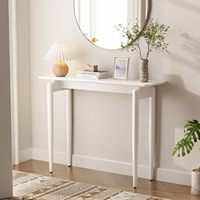 Table console moderne de style mid-century en chêne blanc massif, 39,4'' de large, pour le salon