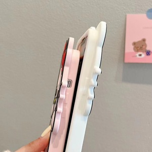 เคสโทรศัพท์กระจกคิตตี้ที่ดูดีมีกระจกลายการ์ตูนสำหรับ Apple <span class=keywords><strong>iPhone</strong></span> 1113 14 15 PRO MAX กรอบแบบนิ่มซิลิกาเจลแฟชั่นพร้อมสายรัดข้อมือ - Product Image 4