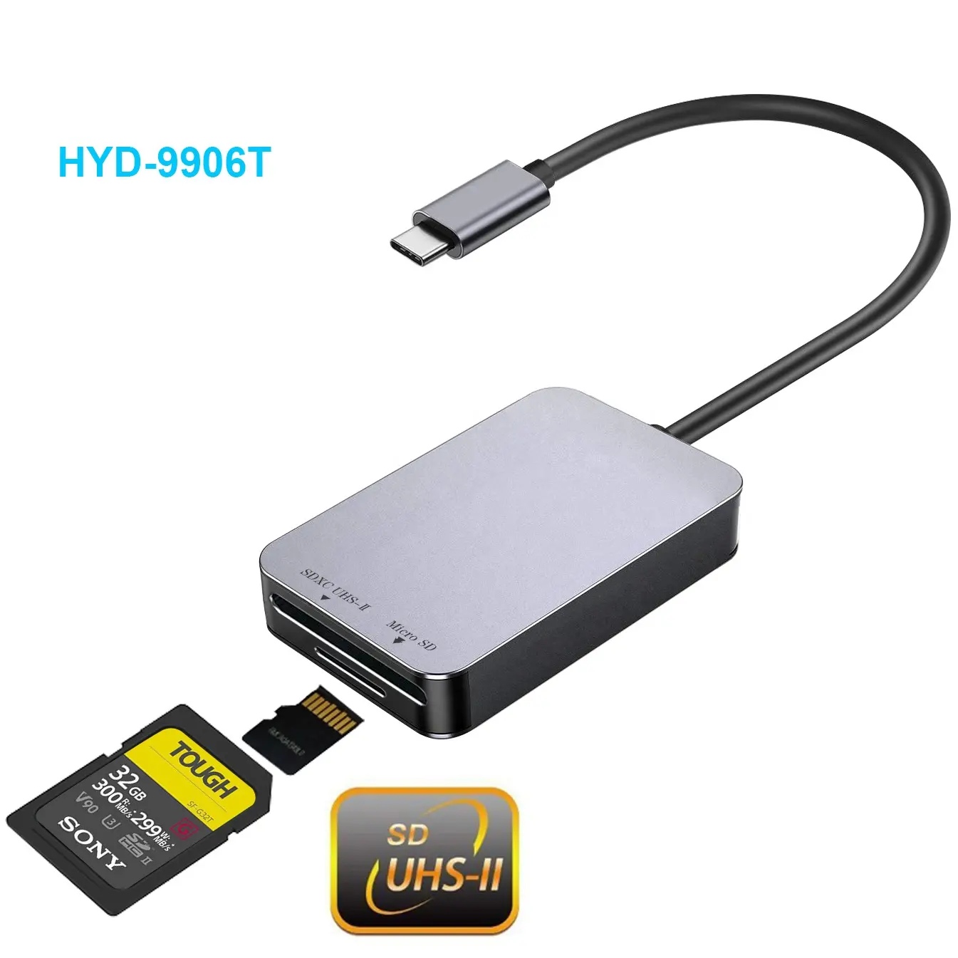 Đầu Đọc Thẻ UHS-II 2023 Loại C SD 3.2 Hợp Kim Nhôm 2 Trong 1 4.0, Bộ Chuyển Đổi OTG USB C Cho Máy Vi Tính/Máy Tính Bảng/Điện Thoại Di Động