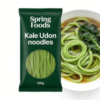 Healthy Low Sodium Vegan Durum Wheat Udon Noodles with Kale Instant Bulk Bag