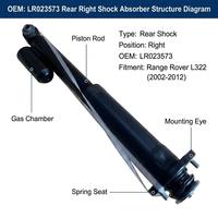 Amortisseur arrière droit LR023573 pour Land Rover Range Rover Vogue L322 2010-2012, amortissement adaptatif, pièces automobiles OEM
