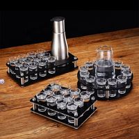 Discothèque fête nouveautés acrylique verre à liqueur porte-gobelet affichage Barware plateau de service