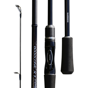 Canne à pêche Shimano Bass One Xt, action moyenne rapide, noire, pour la pêche au bar. - Product Image 5
