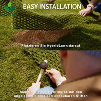 100% Recycelbarer Schnellverlegbarer Hybrid-Kunstrasen für Gewerbliche Qualität Verstärkter Landschaftsrasen