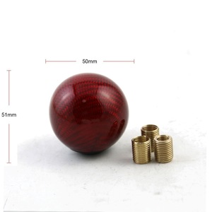 Carbon Fiber <b>Gear</b> Shift <b>Knob</b> Red Black Universal Manual Automatic Car Auto Parts - Product Image 3
