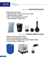 Sulfur Black 1 LIQUID BLACK 4GN sans poussière et prêt à la dilution directe, colorant liquide pour papier au soufre