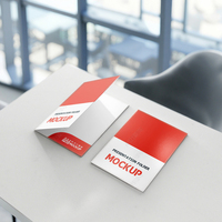 Brochure personnalisée A4 à couverture rigide avec design de proposition sur une page dorée, papier couché, plastification, dossier de présentation