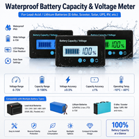 Zingear Digital Only Car Voltmeter 12V 24V Akurasi 1% Hijau Biru Putih GY-6S Indikator Daya Tampilan Layar