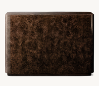 Meubles d'intérieur au design luxueux Table d'appoint rectangulaire en bois massif pour le salon