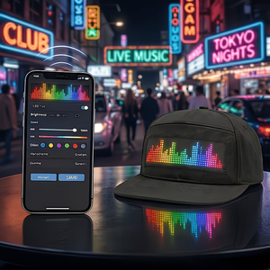 Casquette de baseball led personnalisée chapeau led défilant programmable Casquettes led lumineuses rgb avec application pour adultes - Product Image 6