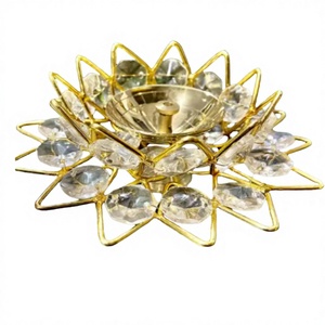 Lámpara de Aceite de Cristal Akhand Diya de Latón, Regalo Tradicional para Festivales, Decoración del Hogar, Boda, Pequeña, Moderna, Embalaje Personalizado - Product Image 4