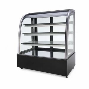 Vitrina Refrigerada Comercial con Vidrio Curvo 2-8 ° Vitrina Refrigerada para Exhibición de Alimentos, Pasteles y Bebidas, 220V 50Hz, para Restaurante - Product Image 1