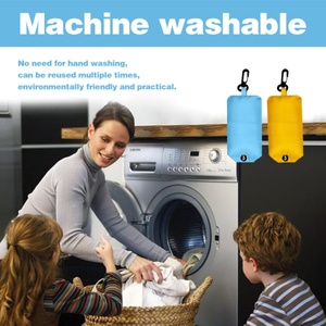 Bolsa de Compras Reutilizable de Poliéster Ripstop 190T, Lavable a Máquina, con Logotipo Impreso, Plegable, con Asa Larga de Cuerda - Product Image 4