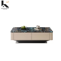 Meuble TV de luxe en bois massif avec plateau en pierre frittée, design moderne, écologique, pour salon, salle à manger et chambre