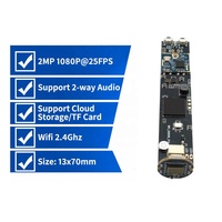 Modul Kamera WiFi P2P 1080p 2.4GHz Audio Dua Arah Nirkabel Keamanan IP CCTV Papan PCB dengan Slot Kartu SD