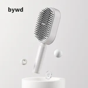 Cepillo masajeador con cojín de aire 3D BYWD, cepillo de peluquería con un clic para limpiar la pérdida de cabello, cepillo de pelo autolimpiante para hombres y mujeres