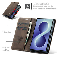 Étui portefeuille en cuir PU style rétro CaseMe pour Samsung Galaxy Z Fold 8/Z Fold 8 Ultra/Z Fold 7/6 avec support magnétique et rabat