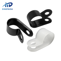 Pince de câble de fixation en plastique nylon blanc noir accessoires électriques ROHS pinces de câble de panneau solaire pince en plastique de Type R en plastique