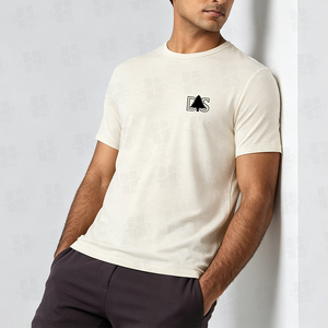 T-shirt de sport ample pour homme en laine mérinos ultra-douce 180 g/m², impression personnalisée, haute qualité, absorbant l'humidité - Product Image 2