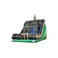 Château gonflable géant Triple Menace de 24 pieds - Matériau PVC pour usage commercial et domestique en extérieur