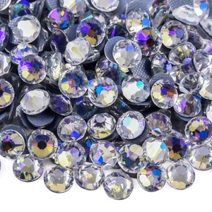 OLeeya Bulk Rhinestone Premium Quality Glass 16 Cuts Xirius Iron on Crystals Hot Fix Rhinestone Transfer for Rhinestones <b>Clothes</b> - Product Image 3