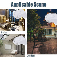 IP65 180 grados AC 220-240V exterior automático PIR Sensor de movimiento infrarrojo Detector doble sonda inducción movimiento interruptor de luz