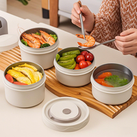 304 acier inoxydable réutilisable isolé chauffé boîte à déjeuner pique-nique Bento flacon alimentaire étanche cuisine boîtes en métal pour repas portables
