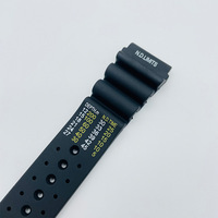 Correa de Reloj de Caucho Fluorado FKM ND Limits para Buceo, con Barra de Resorte de Liberación Rápida, 20, 22, 24 mm, Resistente al Agua Profunda, Banda de Alta Resistencia