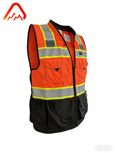 Chaleco de Seguridad Reflectante de Malla de Poliéster ANSI Clase 2 Personalizado para Hombre, Impresión de Logotipo Personalizado para Trabajo de Construcción - Product Image 2