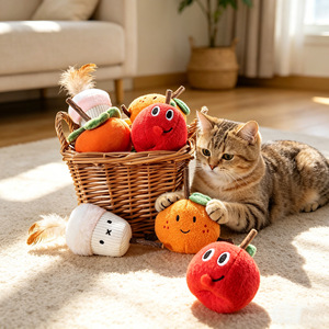 Fruit Vegetable Cat Chew <b>Toys</b> Durable <b>Woody</b> Smartweed Indoor Small Pet Supplies - Product Image 1