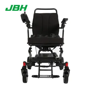 JBH Innovative Products Electric Wheelchair 2024 Carbon Fiber Anhui Rehabilitation Therapy Supplies 6 Km/h Black People 20km