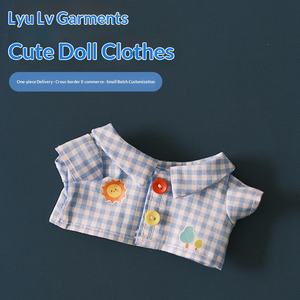 Roupas Exclusivas para Labubu 17cm/15cm, Acessórios para Bonecas, Camiseta Designer de Manga Curta Mini, Camisetas Labubu para Bonecas - Product Image 3