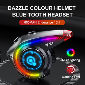 Y21 Handfree Bt Motorcycle Helmet Headset With RGB Colorful <b>Lighting</b> Effect <b>Bicycle</b> Headsets With 5.4 Chip - Product Image 3