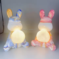 Résine Blanc Embryon Fluide Chanceux Éléphant Créatif DIY À La Main Peint À La Main Éléphant Moule En Gros Veilleuse Lapin Enfants