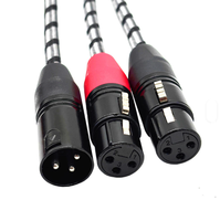 Nouveau produit, vente chaude : Câble audio XLR séparateur blindé tressé pour microphone, mixeur, amplificateur et instrument de musique