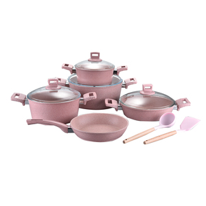 Set di Pentole Antiaderenti OEM di Alta Qualità con Base Spessa in Alluminio Forgiato, Varie Dimensioni, per Cucinare e Preparare Zuppe - Product Image 6