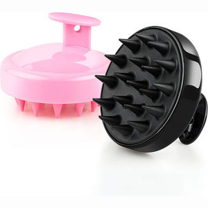 Amostra Grátis: Escova Manual Massageadora de Couro Cabeludo para Shampoo – Uso Úmido e Seco com Silicone Macio para Limpeza no Banho - Product Image 1
