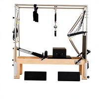 Máquina de Pilates Multifuncional 3 en 1, Cama Reformer para Ejercicios de Core, Equipo de Entrenamiento de Pilates Todo en Uno para Estudio Comercial