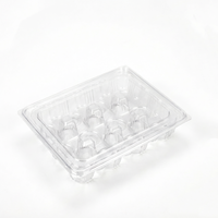 Boîte alimentaire jetable en PET transparent à 12 compartiments, écologique, pour desserts, muffins, cupcakes, pâtisseries, boulangerie