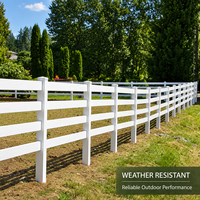 Clôture de sécurité pour ranch à 4 rails en PVC blanc enduit, anti-escalade, écologique et résistante à la décomposition, pour enclos équestres et jardins, directement de l'usine