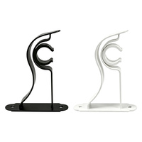 Support de tringle à rideau extra-épais pour tringle simple, fixation murale supérieure, accessoire pour tringle à rideau