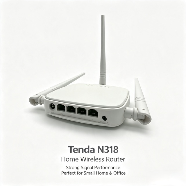 Tenda N318 300Mbps Wireless Router, 3*5dBi Antennas, WISP Repeater Mode, Wall-Penetrating WiFi - Affordable Home Router