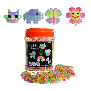 DIY 5mm प्लास्टिक बच्चों के बौद्धिक विकास पहेली खिलौना 9000 pcs आठ-रंग चमकदार फ्यूज मोती - Product Image 2