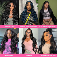 Perruques de cheveux humains de haute qualité fournisseur chaud vague de corps Transparent 360 Full HD dentelle frontale perruques cheveux birmans 13x4 dentelle avant perruques